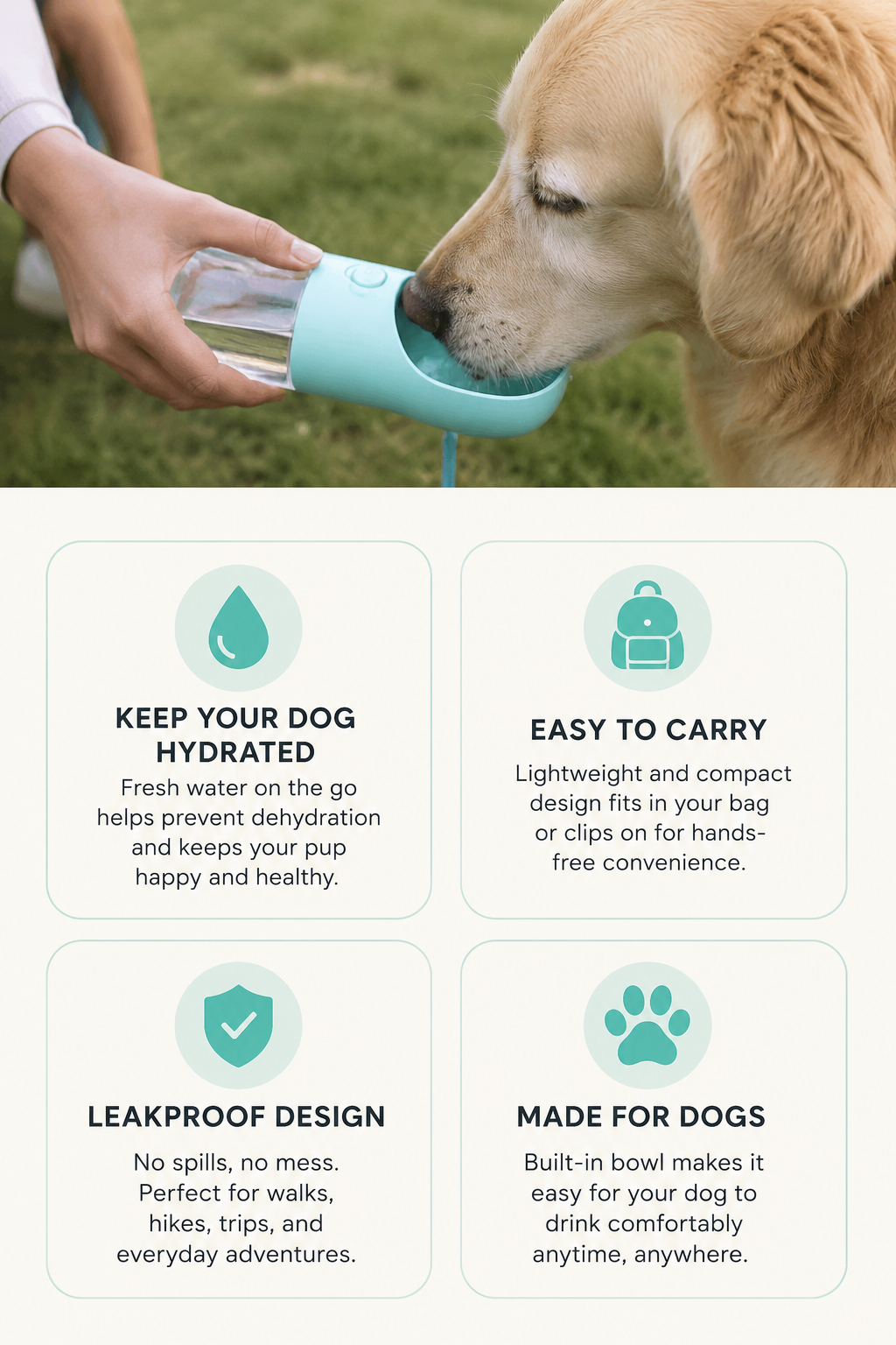 portable dog water bottle
